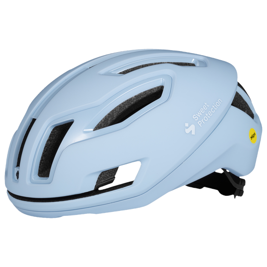 Frost blue Falconer 2Vi® Mips helmet featuring MIPS Air technology for enhanced safety and comfort during rides.