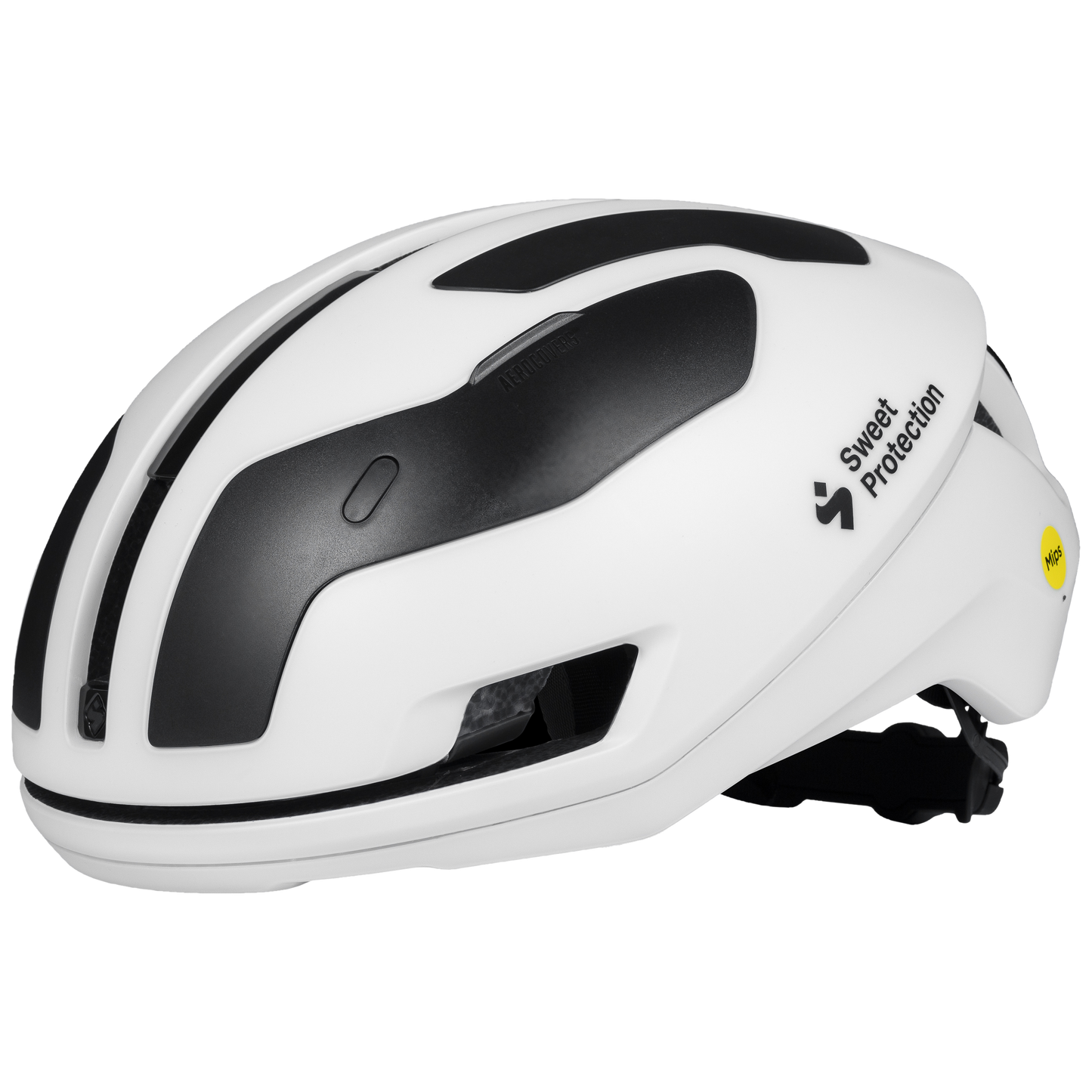 Satin white Falconer Aero 2Vi® Mips helmet designed for aerodynamic performance and safety in cycling.