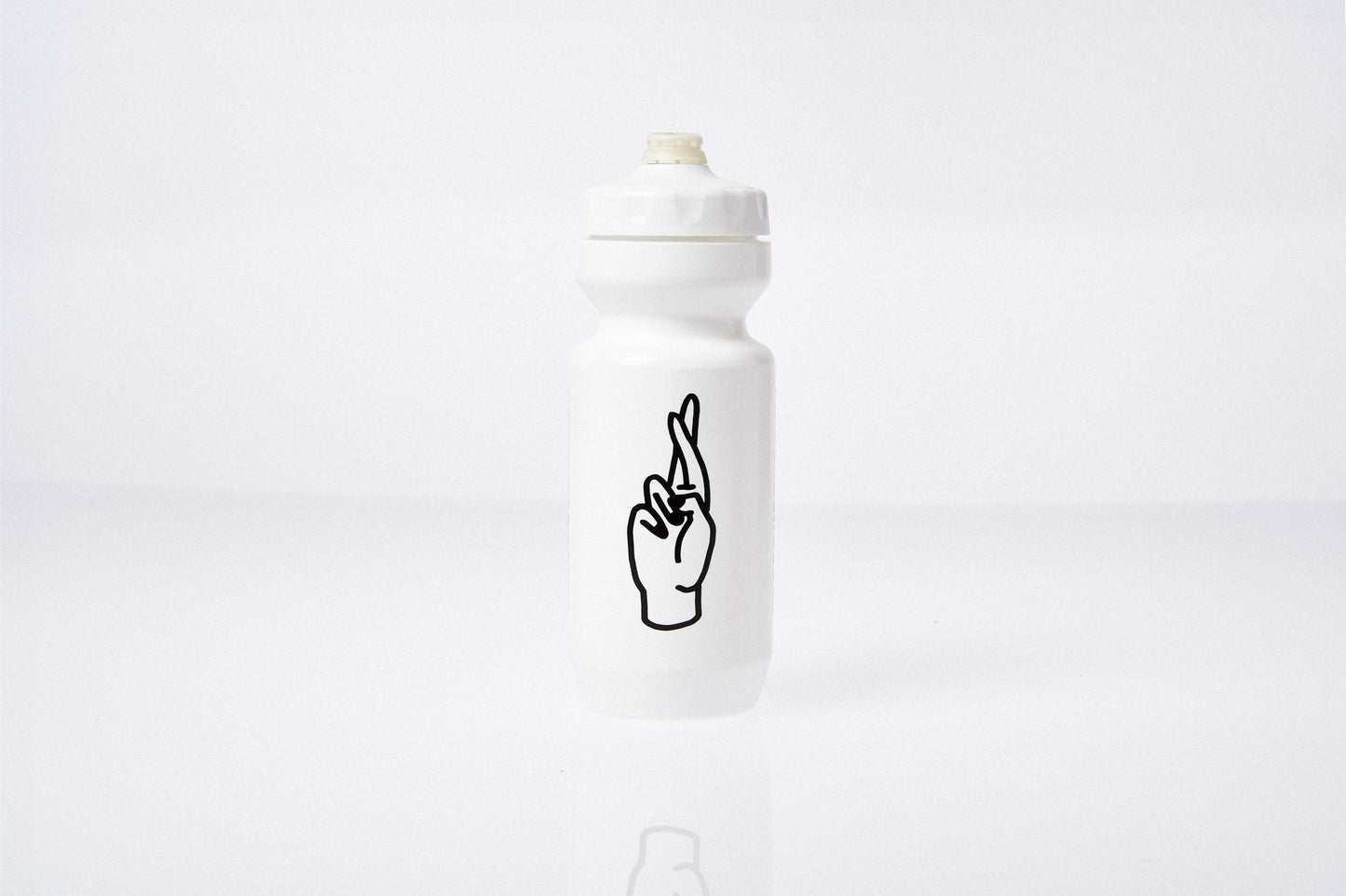 Fingerscrossed Water Bottle - All White
