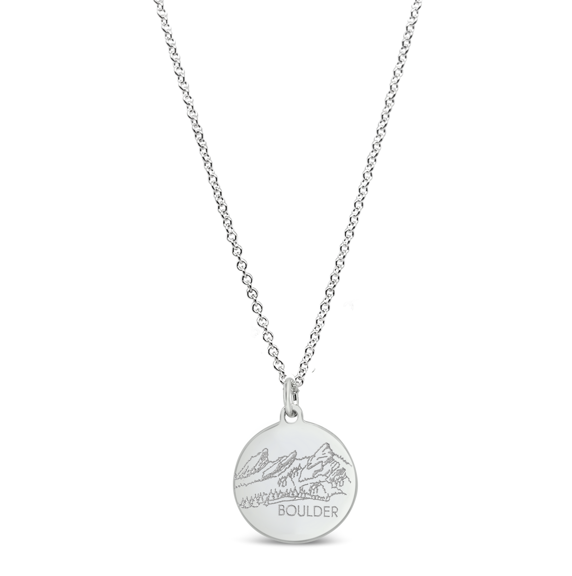 Boulder Flatirons Necklace - Silver