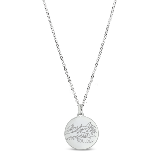 Boulder Flatirons Necklace - Silver
