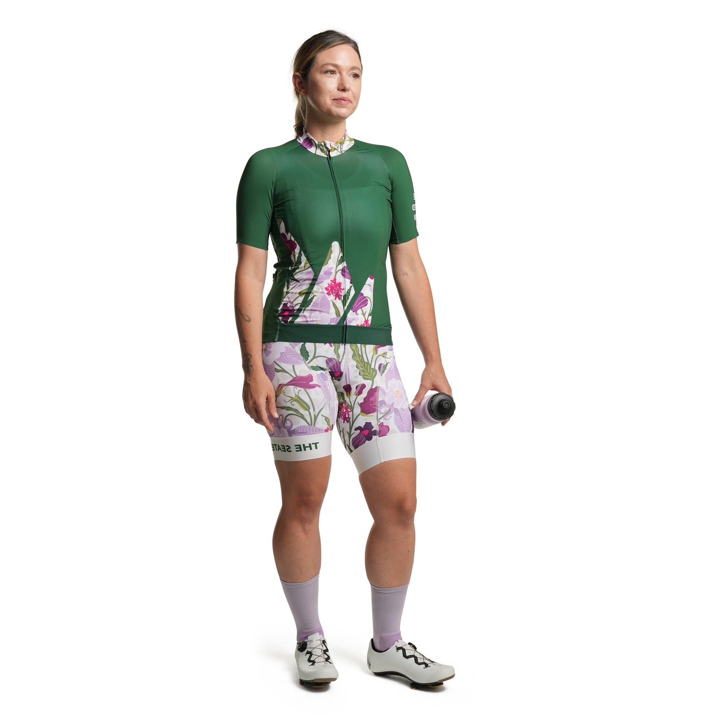 Cassiopeia Aristo Bib Shorts - Wildflower, designed for women cyclists with a unique floral pattern.