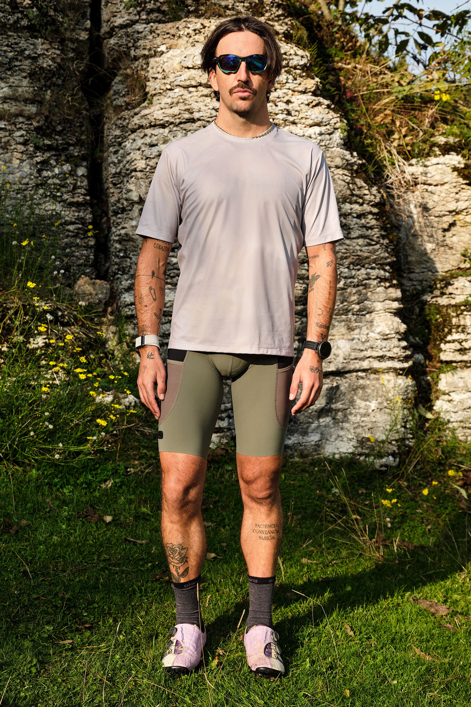 Relaxed fit tee with a matte finish, ideal for layering or wearing alone.