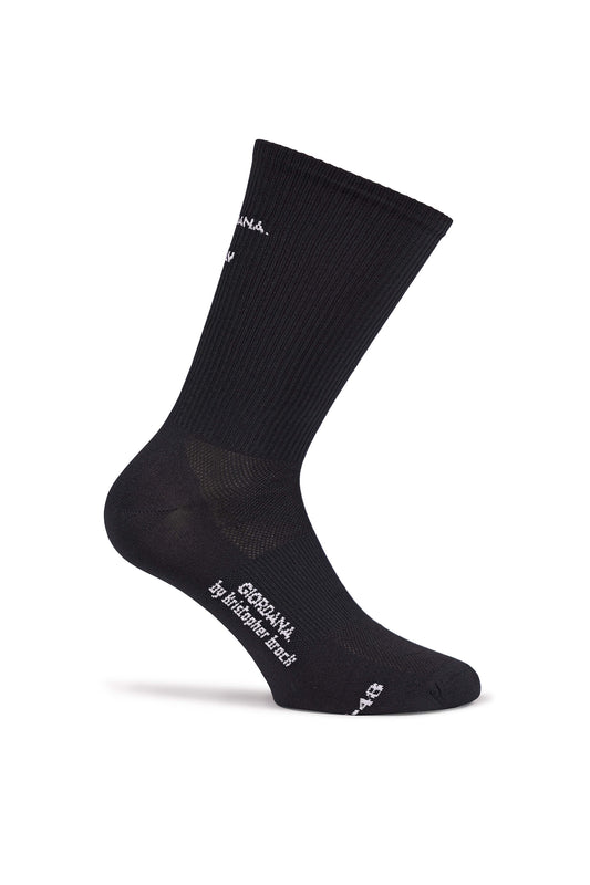 Image of The KB Sock in Meteorite Black, part of the Giordana x Kristopher Brock limited edition capsule collection, available on Cassiopeia US.
