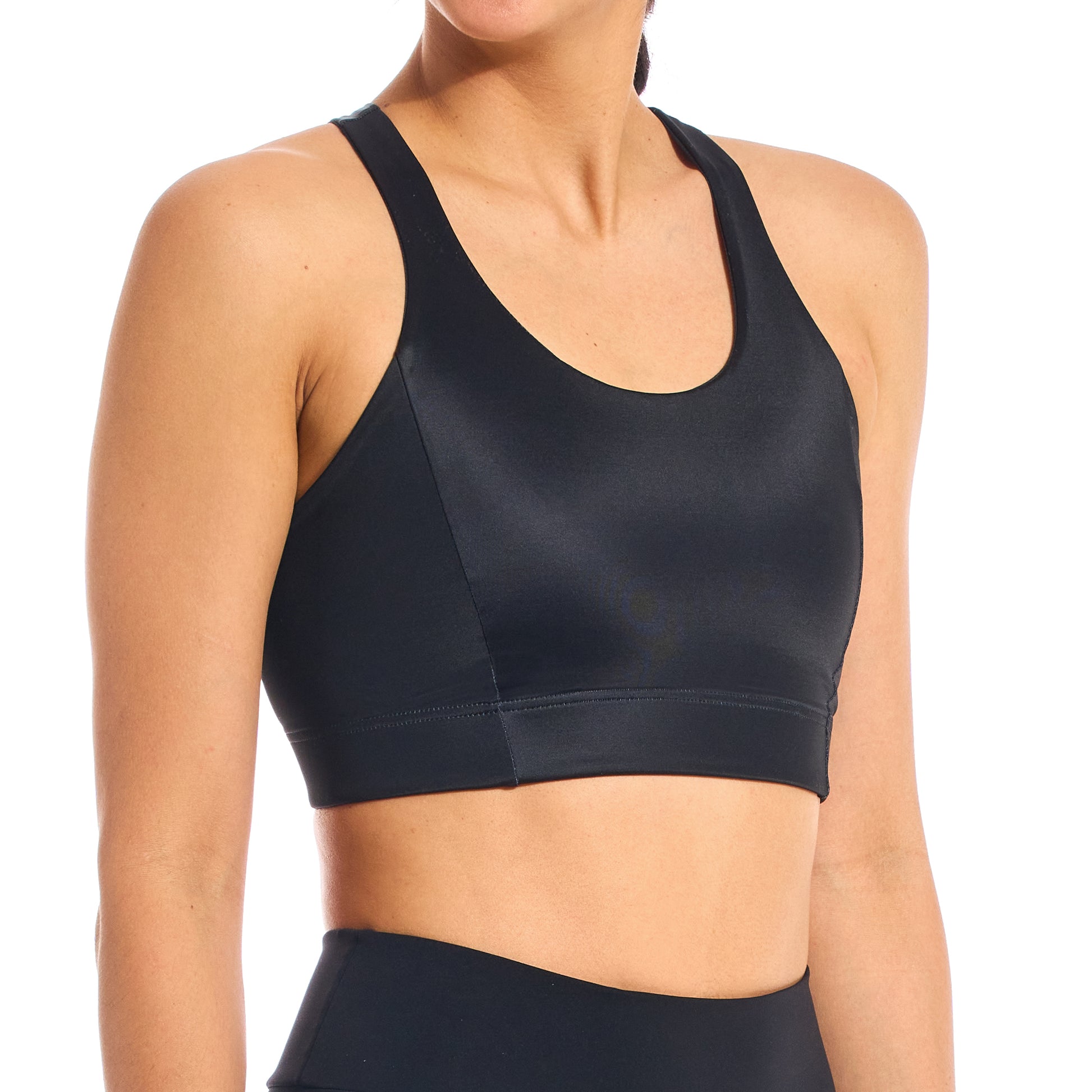 women’s racerback sports bra, streamlined design, breathable Aspen™ performance
