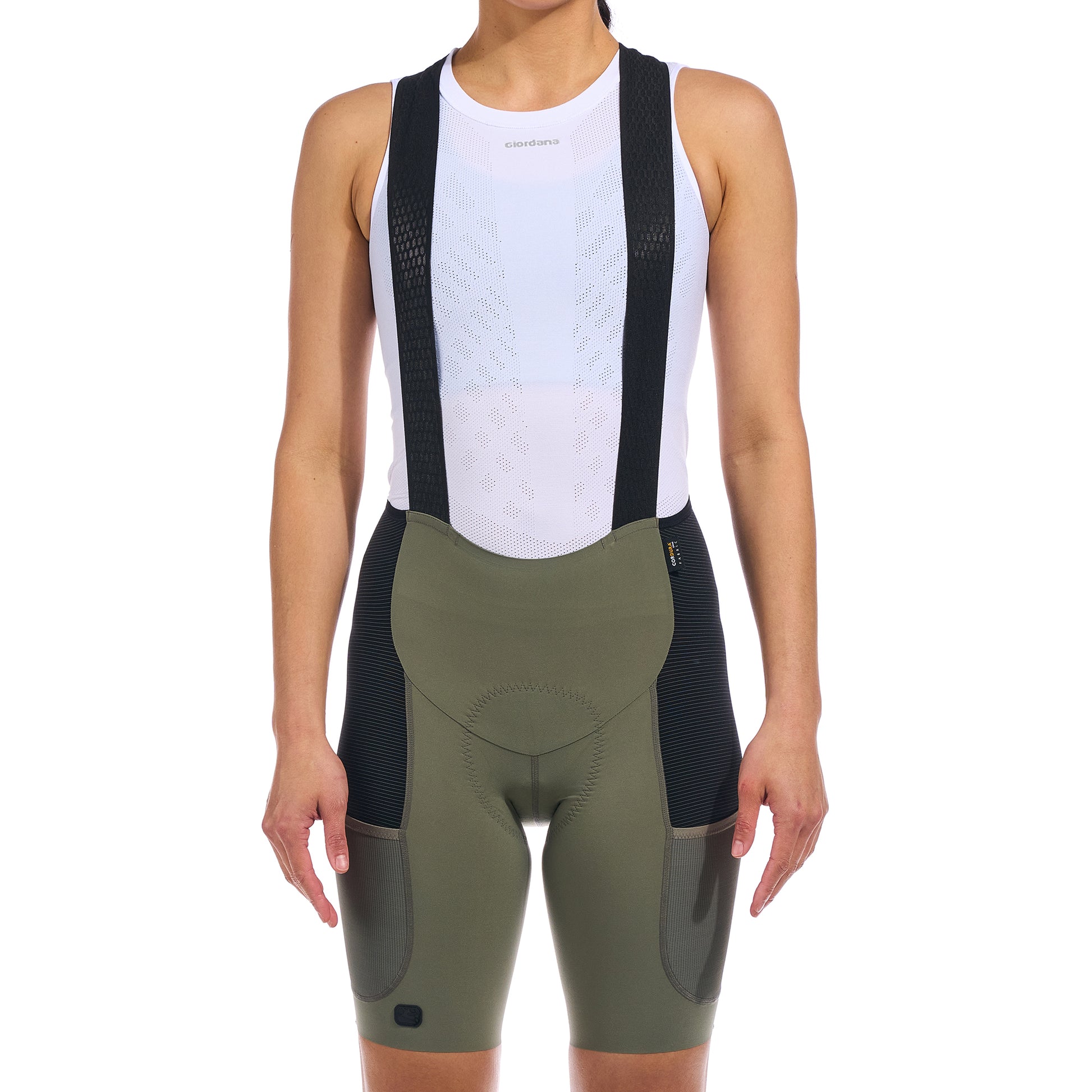 Cassiopeia Beyond Gravel bib shorts, equipped with aloe vera infused Cirro S-W chamois for comfort.