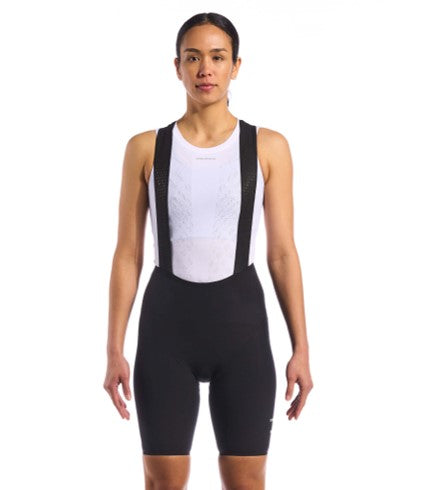 Image of The KB Women's Bib Shorts in Meteorite Black, featuring a modern design that combines fashion and technical performance, available on Cassiopeia US.