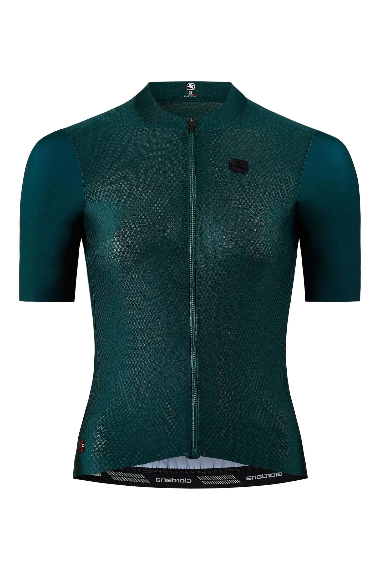 Women's FR-C Pro Short Sleeve Jersey in Sea Moss Green with a high neck, zippered front, and set-in sleeves.