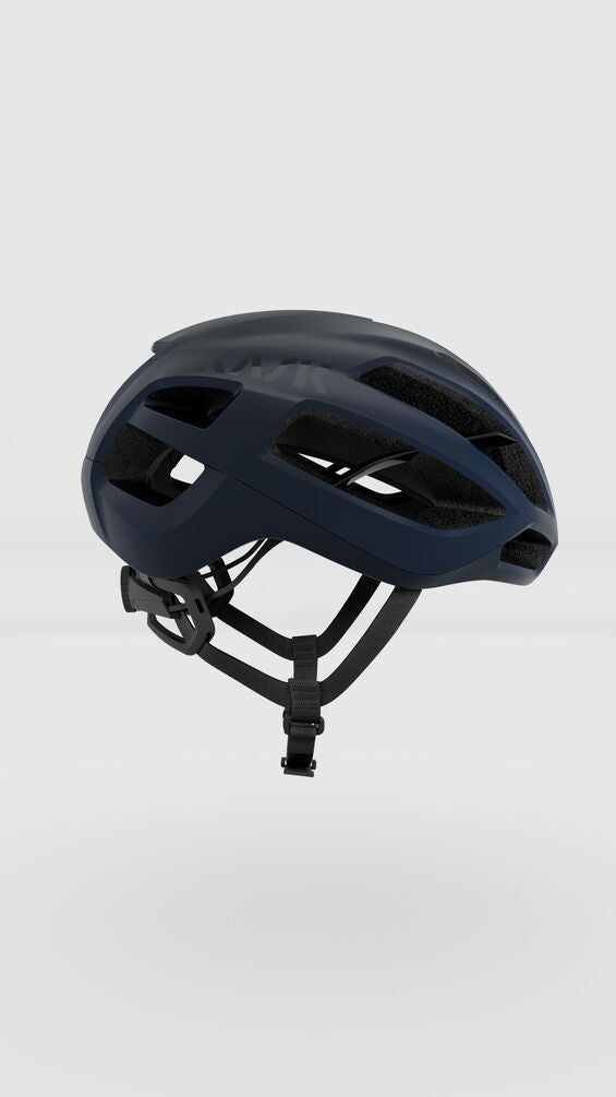 Close-up of Protone Icon Helmet Blue Matt detailing aerodynamic components for performance