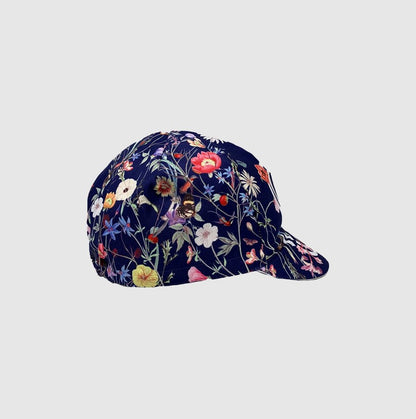 Navy Floral Cap
