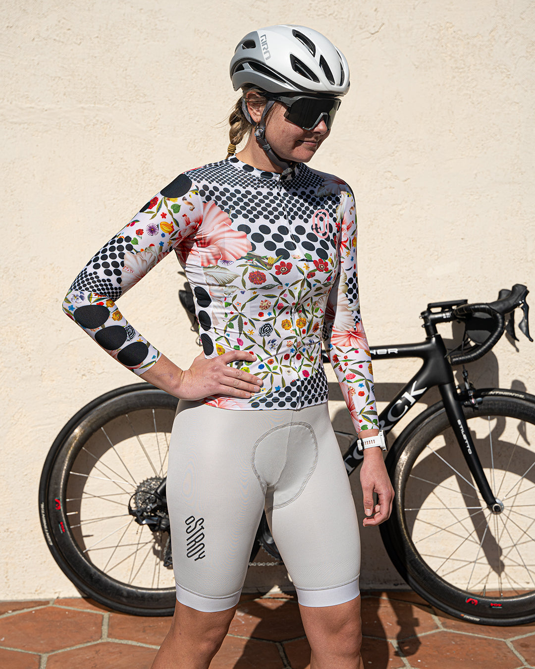 Innovative Lightweight Long Sleeve Jersey with a creative twist, merging sporty aesthetics with artistic references to music and vinyl culture, available on Cassiopeia US.