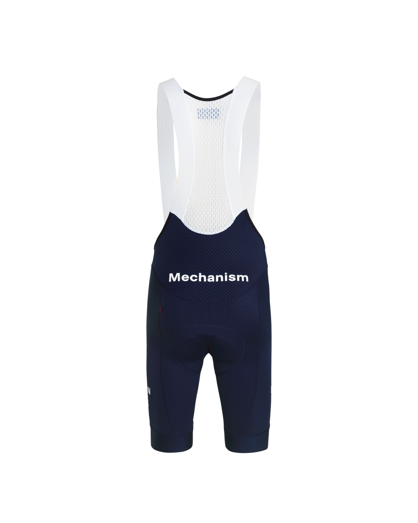 Mechanism Bibs - Navy paired with a Mechanism Jersey, emphasizing style and technical performance by PAS NORMAL STUDIOS.