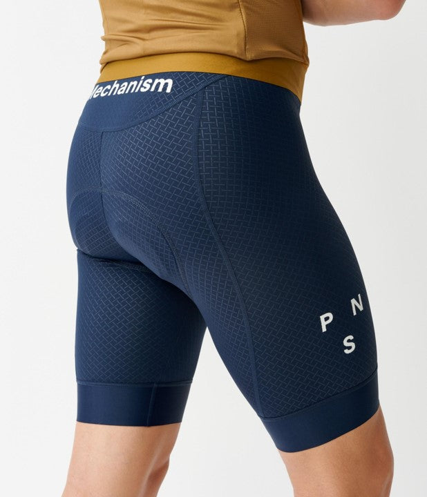 Cyclist wearing the PNS Mechanism Bibs - Navy, perfect for performance rides and unrestricted mobility.
