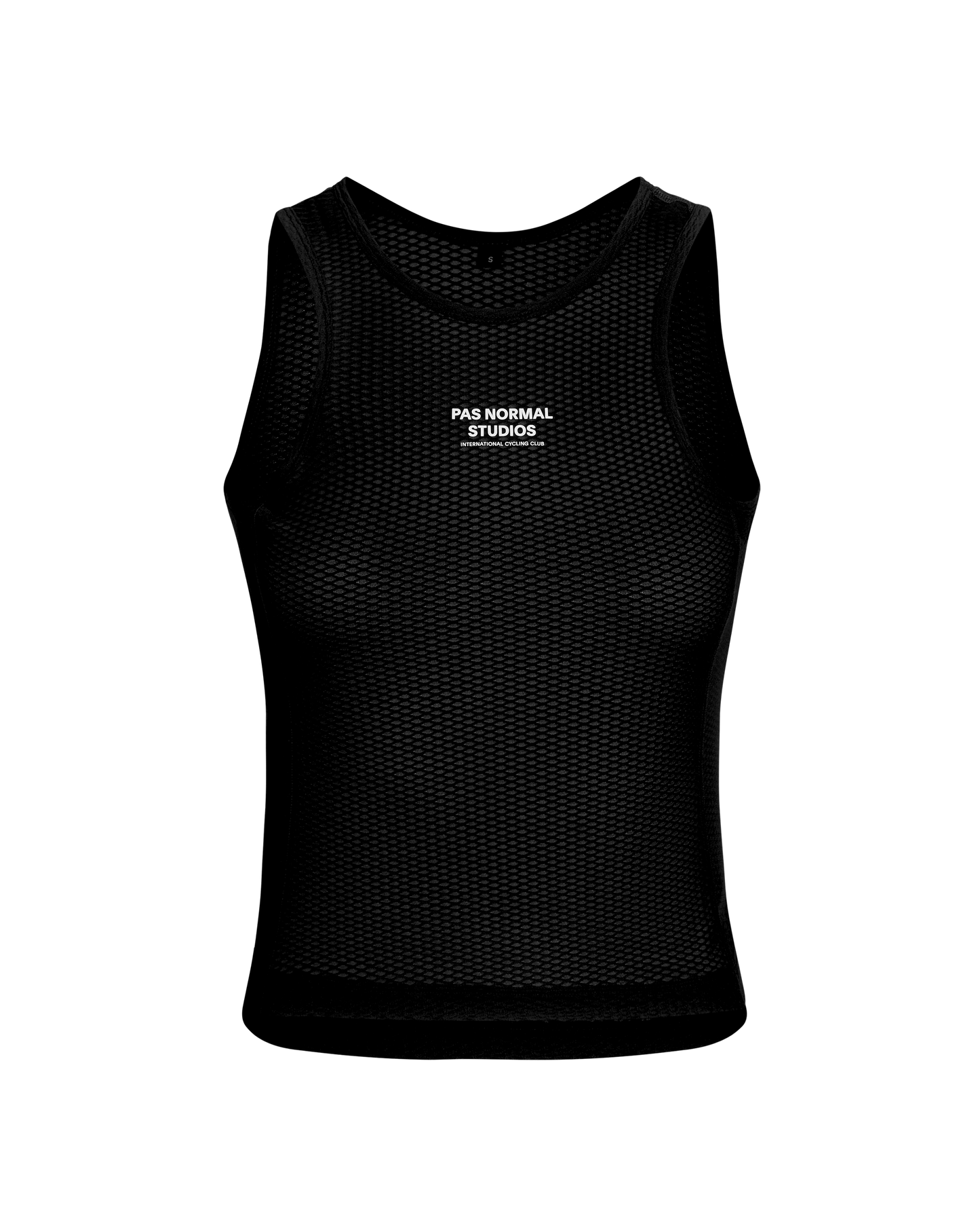 Women's Sleeveless Base Layer - Black by PAS NORMAL STUDIOS, showcasing lightweight, breathable mesh for moisture control.