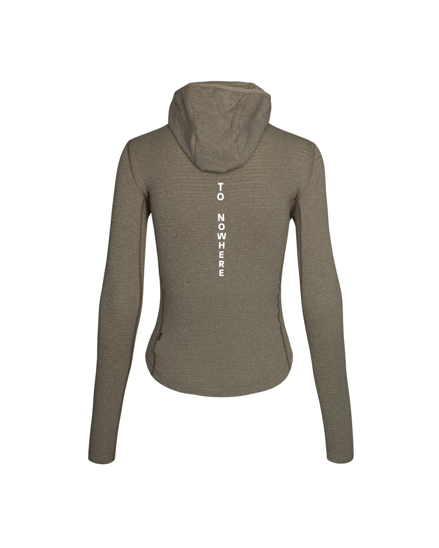 Front view of Women's Thermal Hooded Base Layer Windproof Dark Stone by PAS NORMAL showcasing its protective design