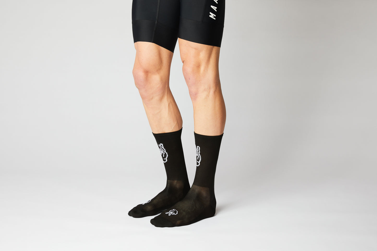 Black Cassiopeia Rolling Harmony socks, designed for comfort and durability.