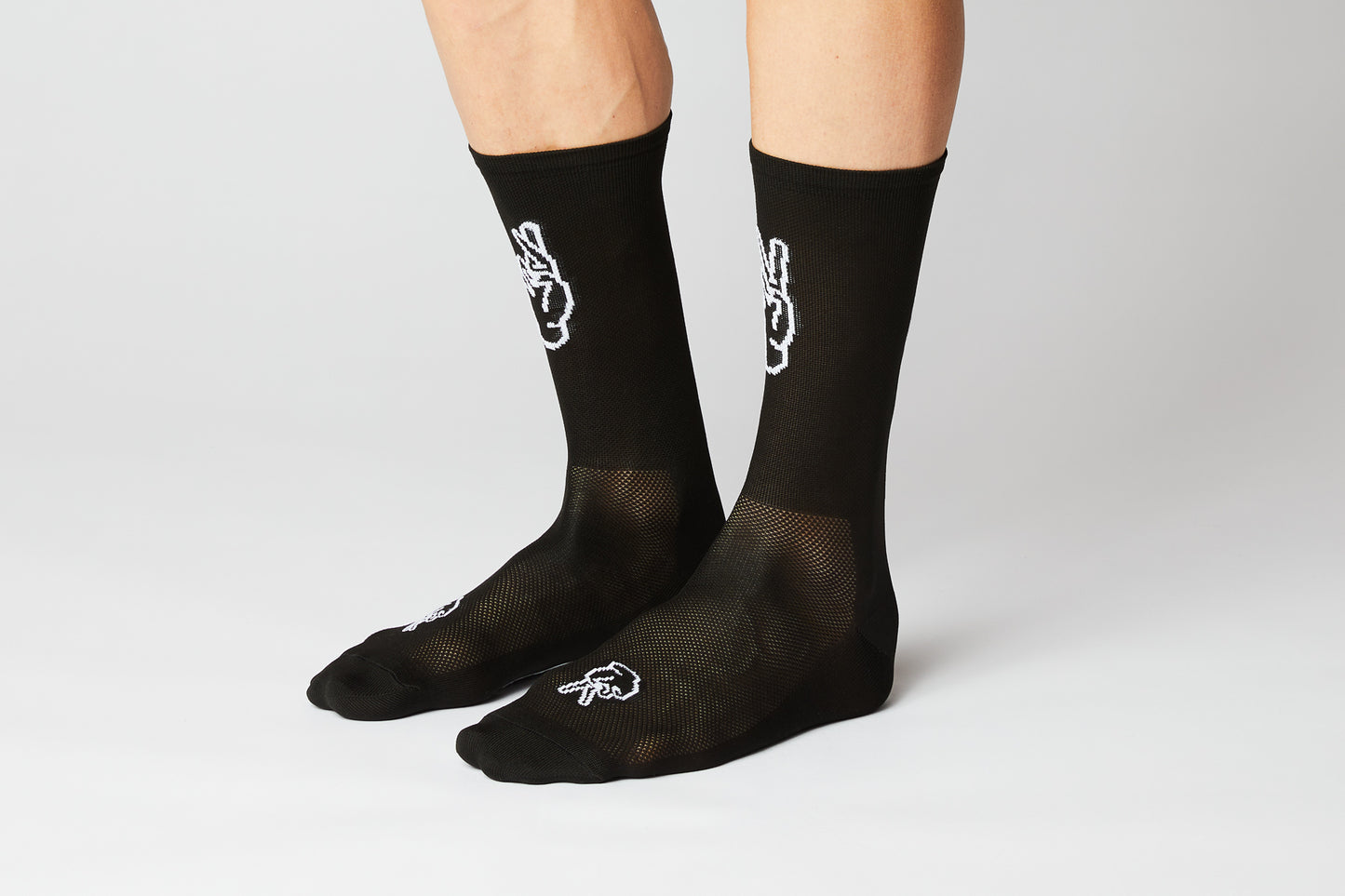 Cassiopeia cycling socks, black, Rolling Harmony capsule collection.