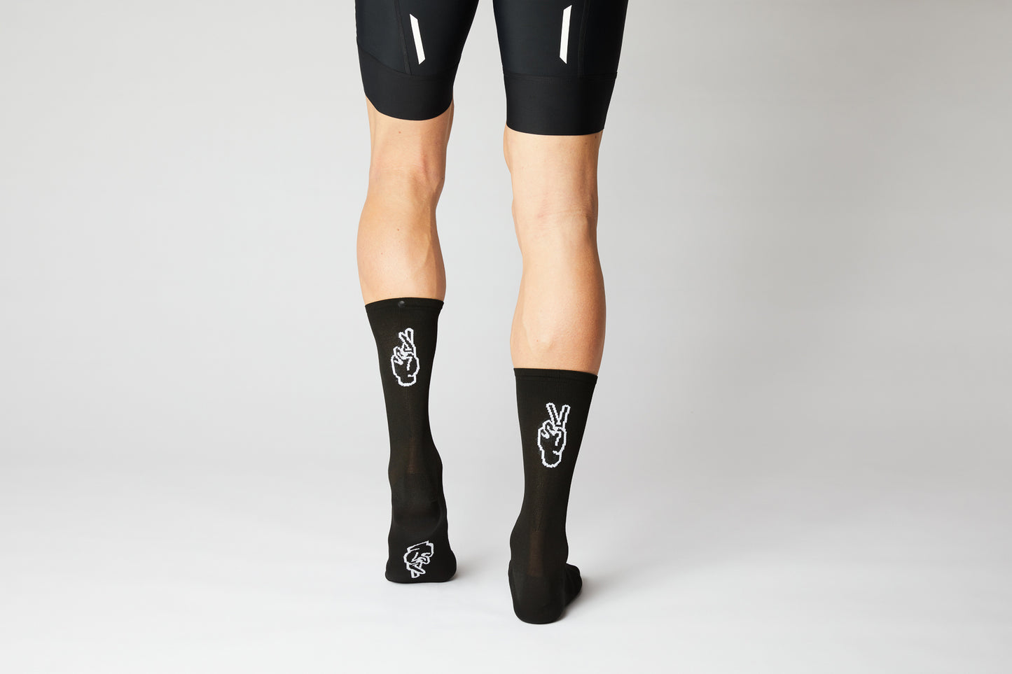 Cassiopeia black cycling socks, PROLEN YARN for performance.