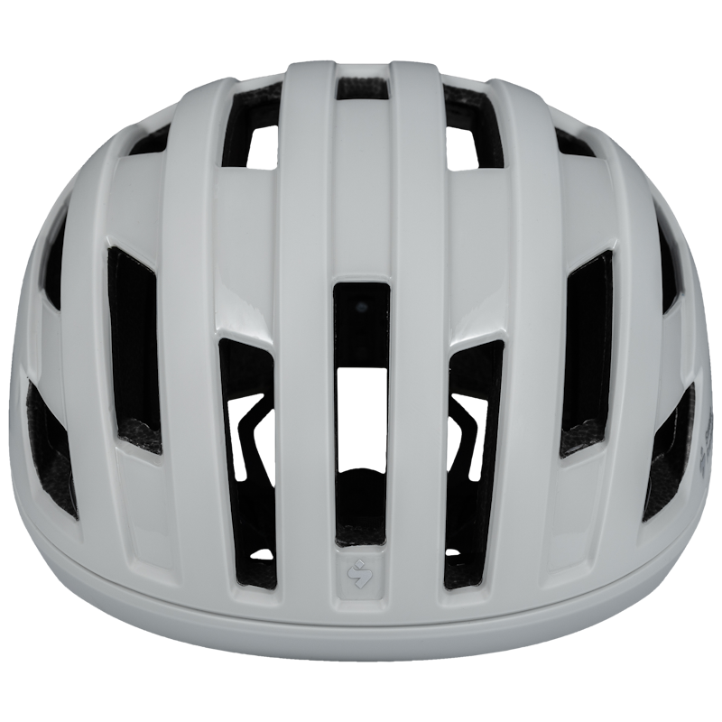 Top-down view of Fluxer Mips Helmet with visible Mips technology in Bronco White cassiopeia.