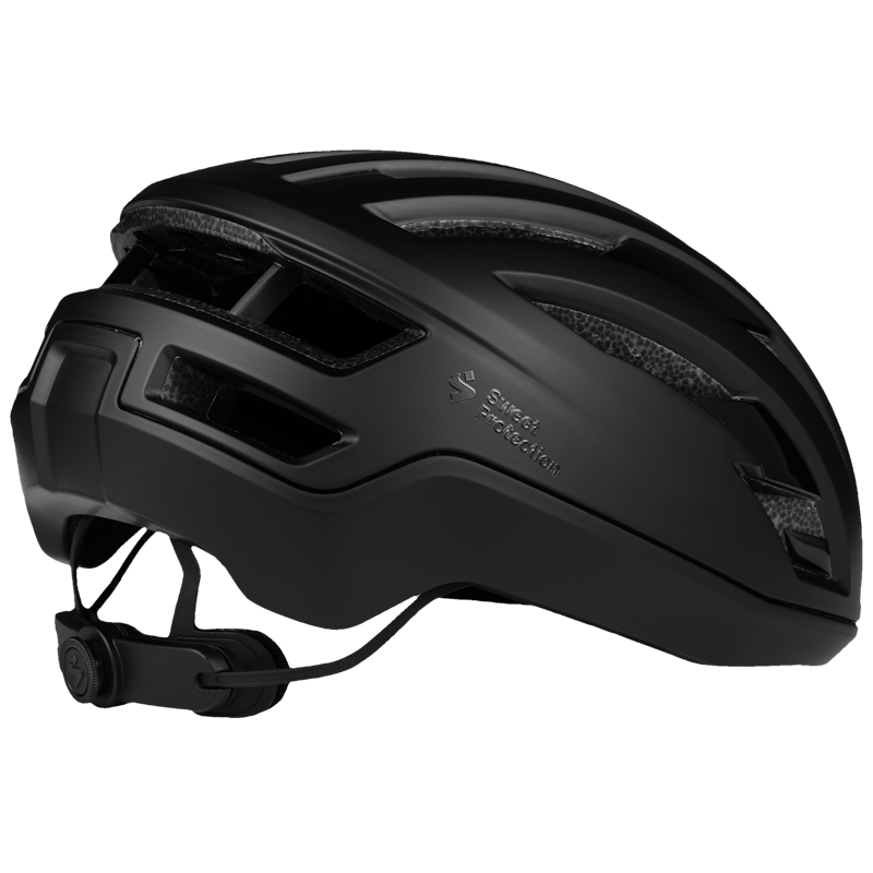 Matte Black helmet combines style and functionality for serious cyclists.