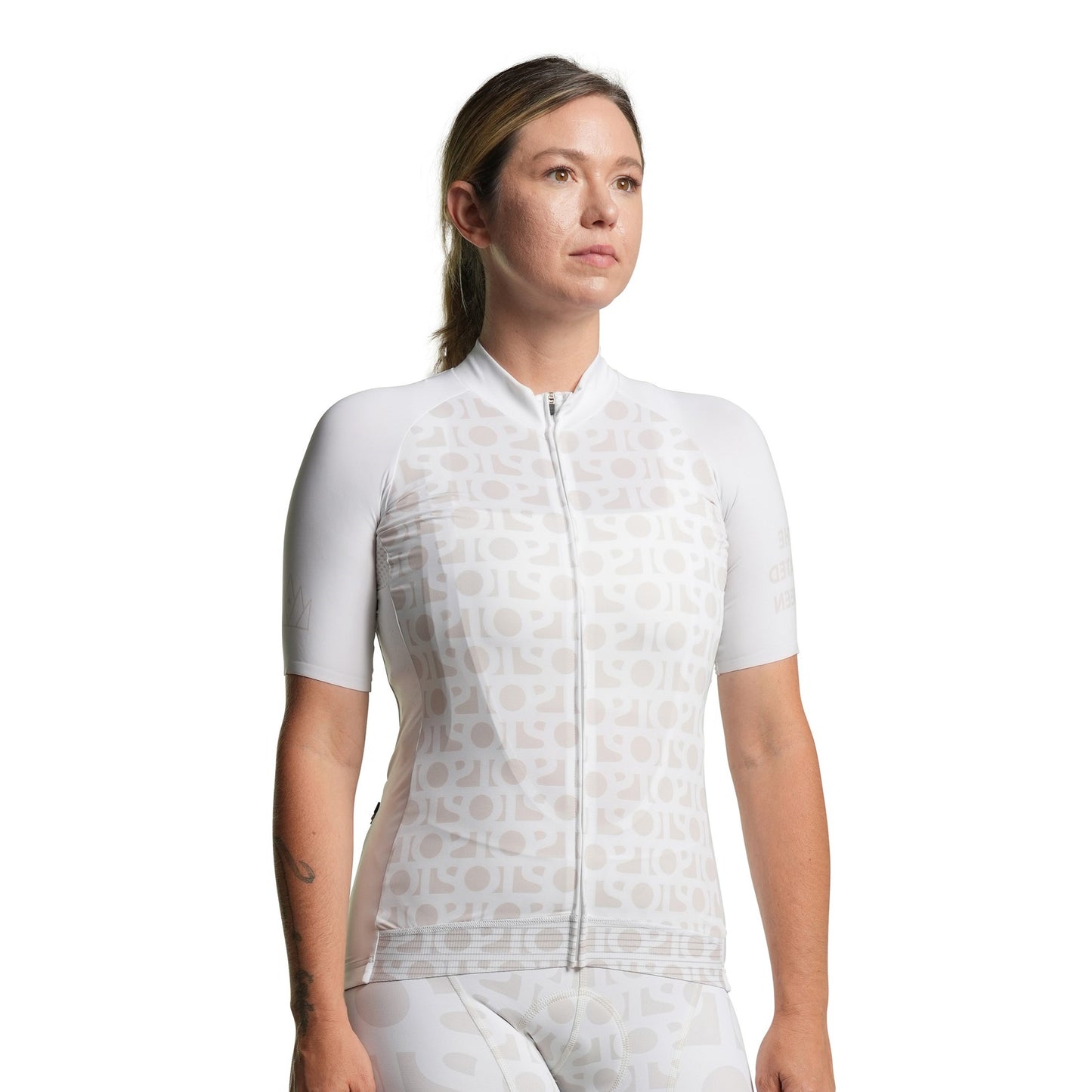 Cassiopeia Aristo SS Cycling Jersey - Monogram in cream, tailored for women's cycling comfort and style.