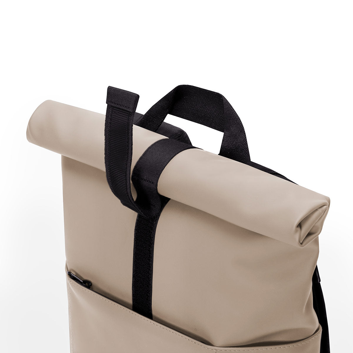 Cassiopeia modern-tech nude backpack, wipe-clean finish, ergonomic padded shoulder straps