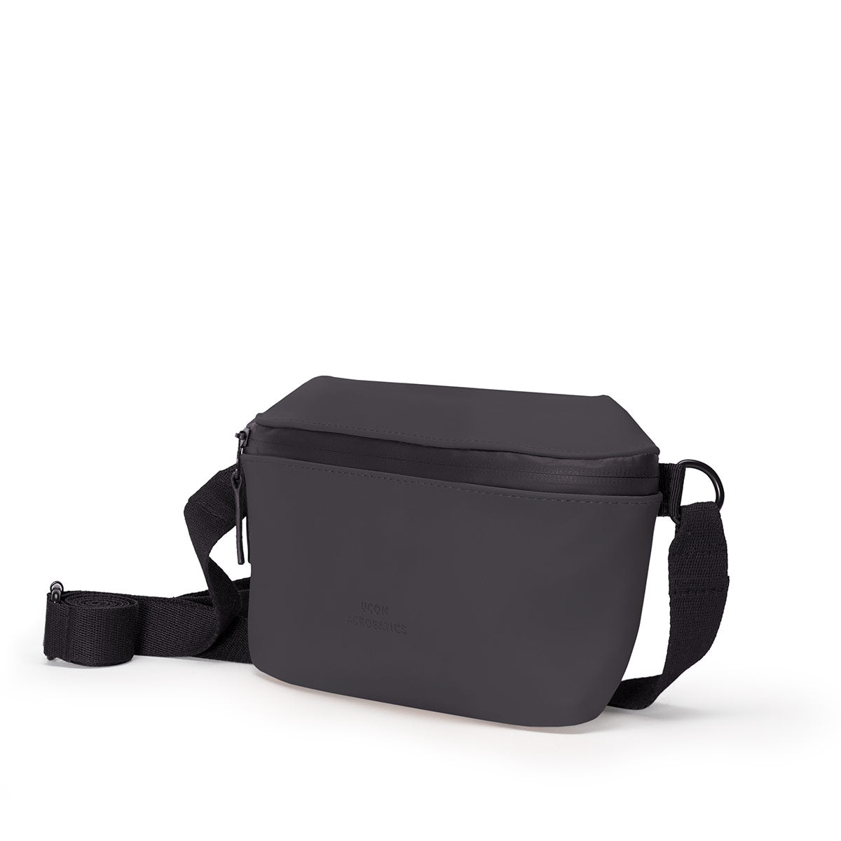 Jona Black crossbody bag, compact storage for tech essentials and daily items.
