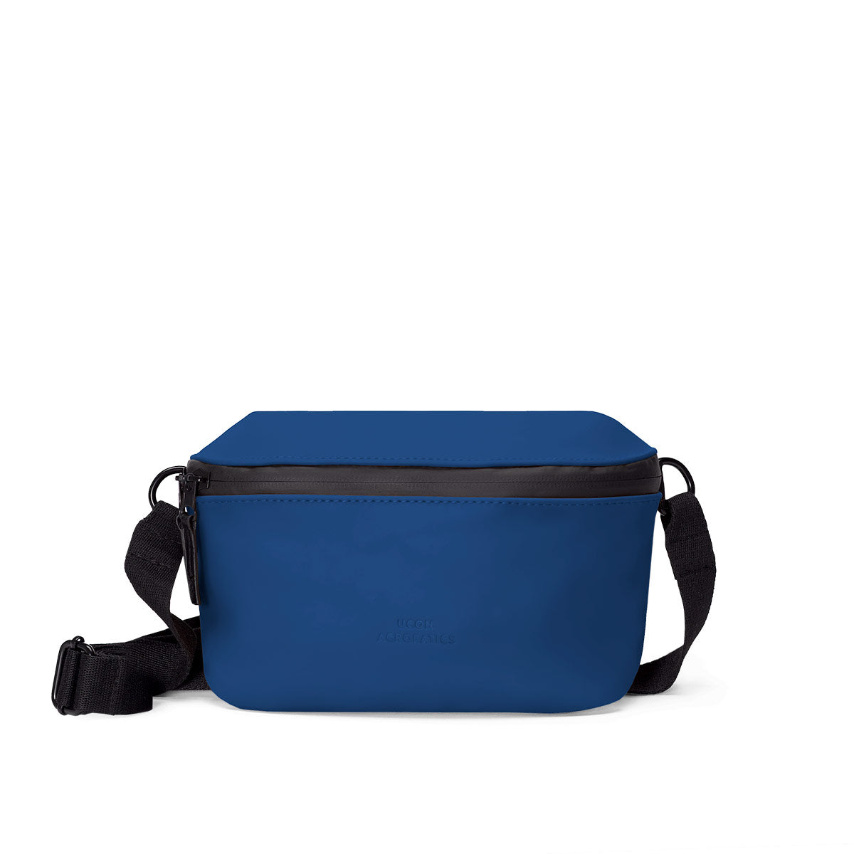 Royal Blue Jona bag, versatile as a crossbody or hip bag for cyclists.