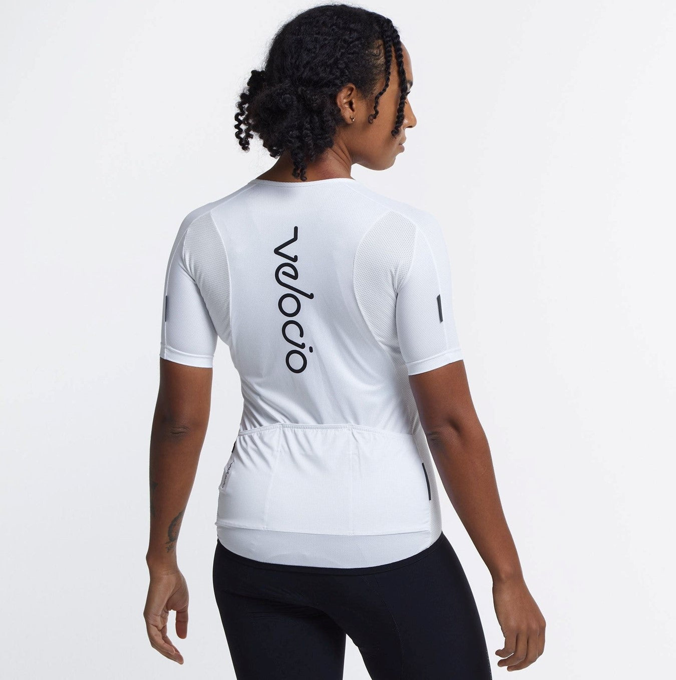 Lightweight Cassiopeia Radiator Mesh Jersey in white, perfect for long-distance gravel racing.