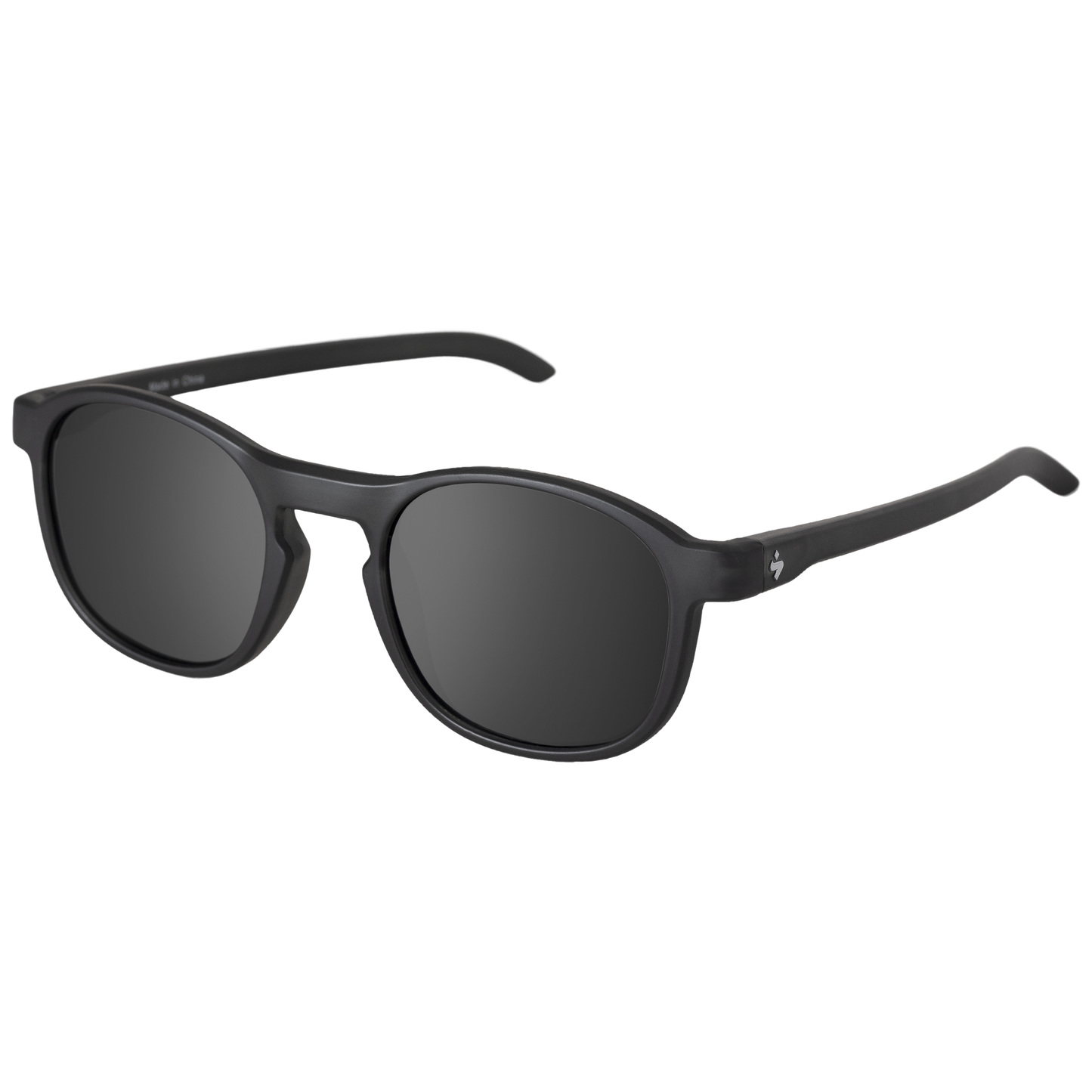 Heat Polarized Sunglasses - Front View - Obsidian Black Polarized/Matte Crystal Black Frame