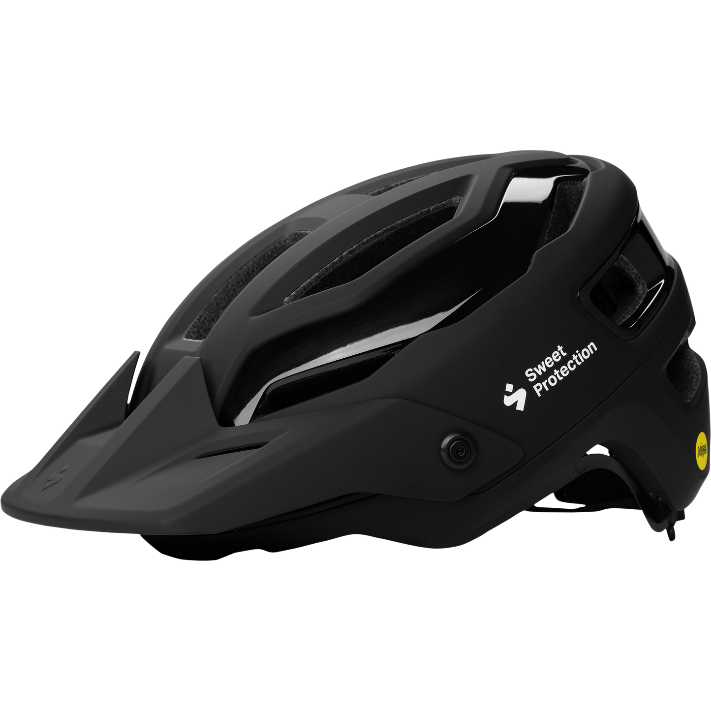 Matte black Trailblazer Mips helmet designed for mountain biking, combining sleek aesthetics with advanced safety features.
