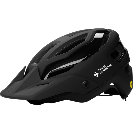 Matte black Trailblazer Mips helmet designed for mountain biking, combining sleek aesthetics with advanced safety features.