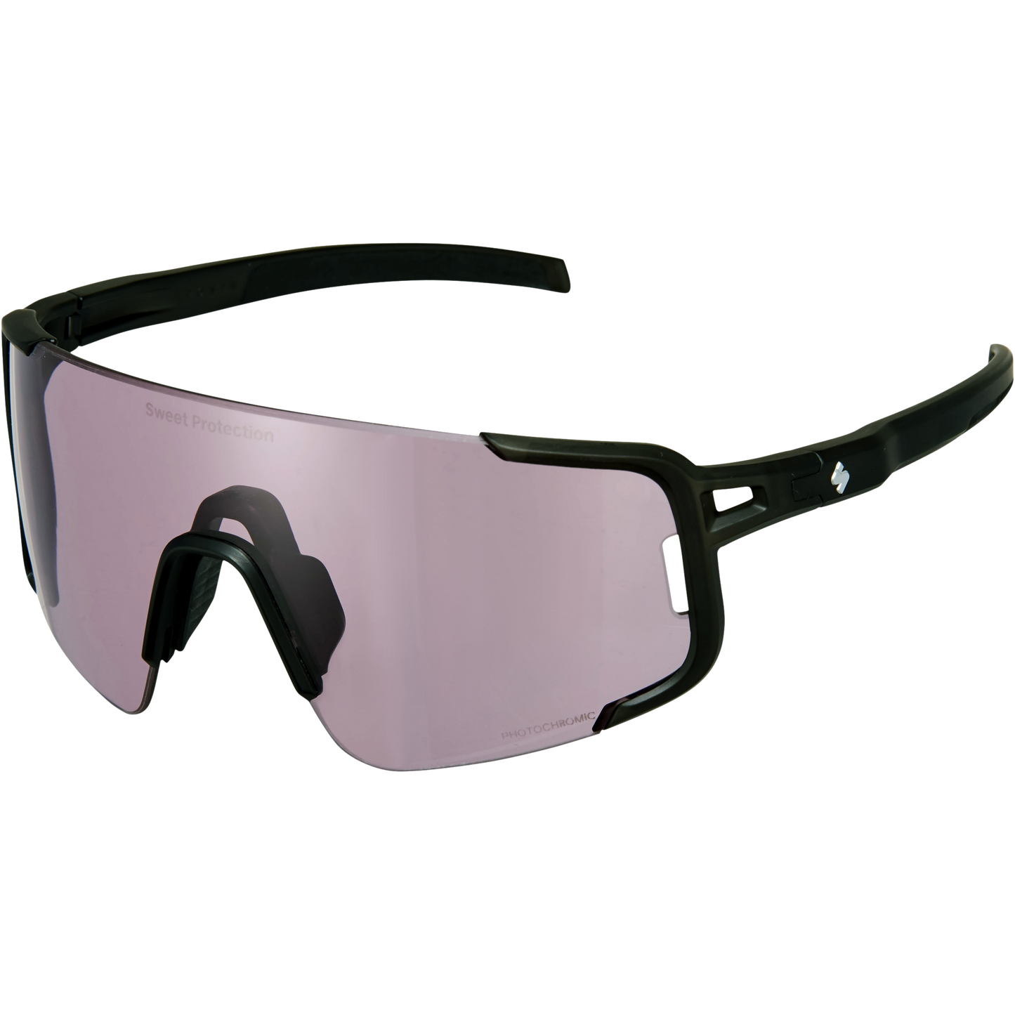 Ronin sport performance sunglasses in photochromic and matte crystal black for versatile use.