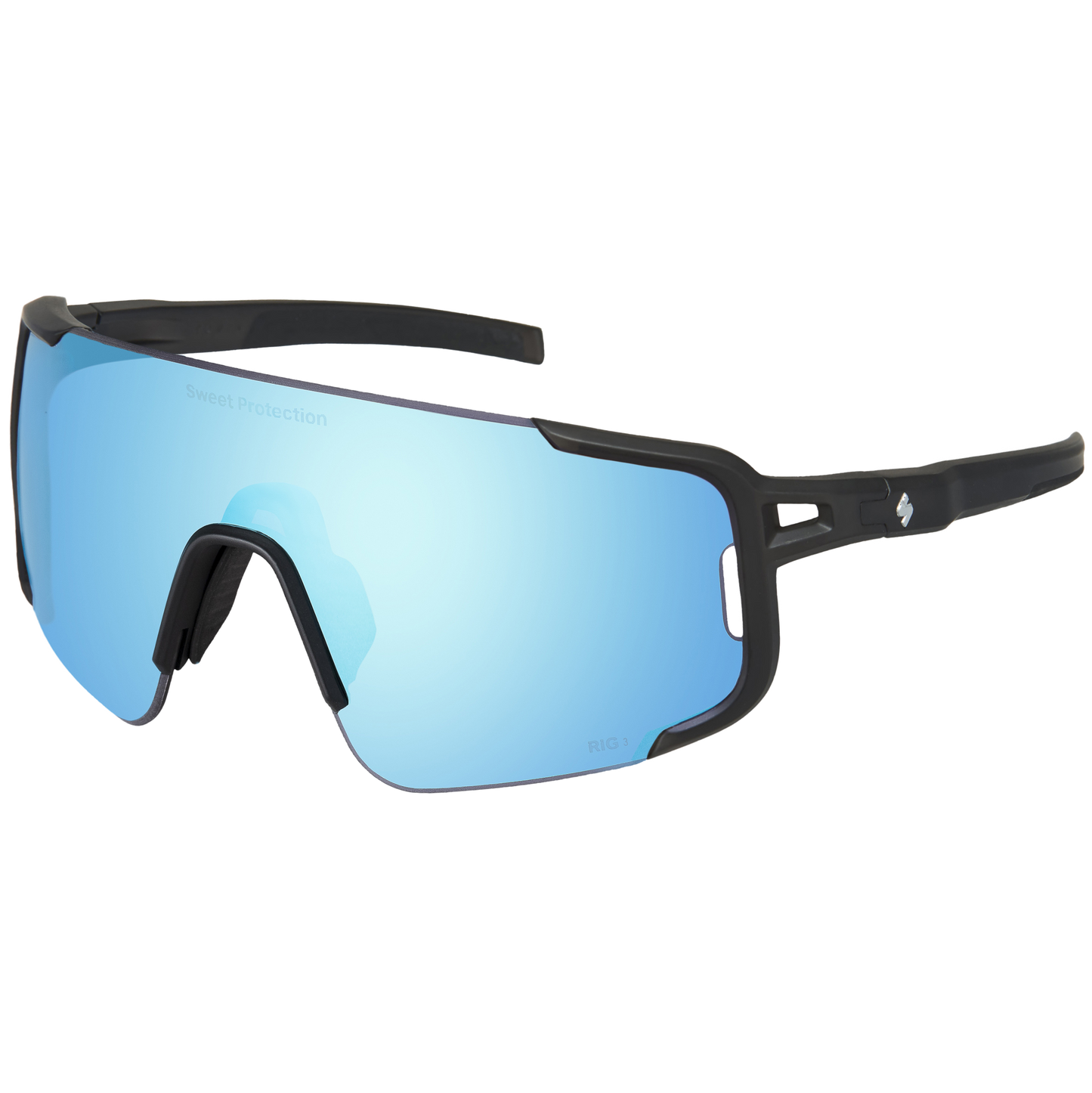 Ronin sport performance sunglasses in aquamarine and matte crystal black for high-intensity use.