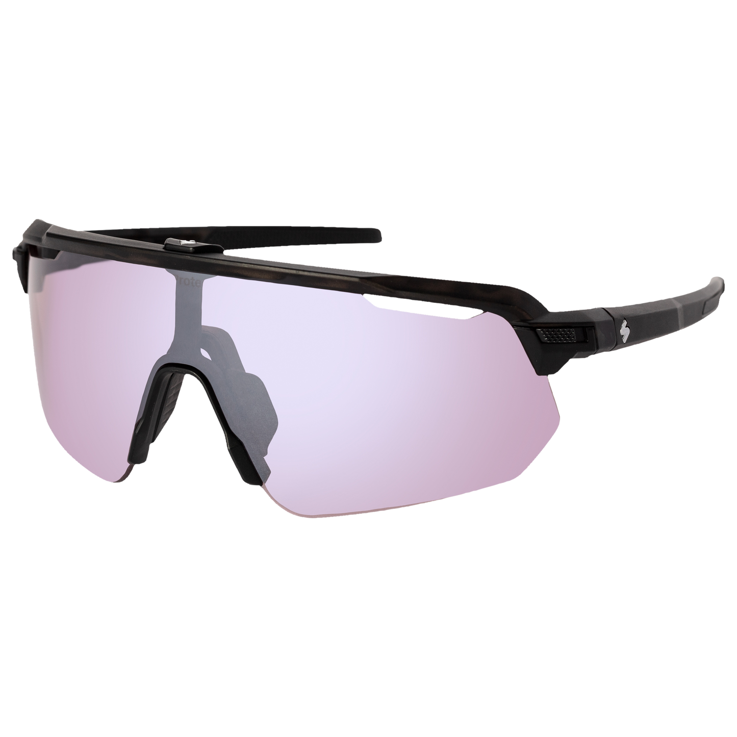 Front view of Shinobi sunglasses showcasing the unique modular lens change system.