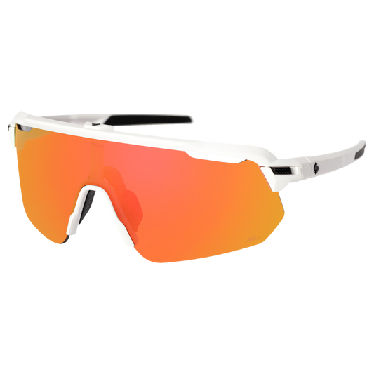 Shinobi sport sunglasses in RIG Topaz with satin white for stylish high-performance use.