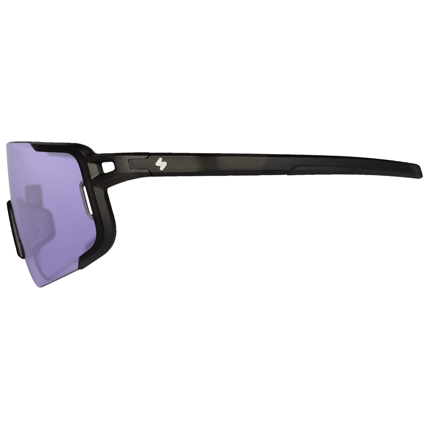 Side view of the RIG Quartz/Matte Crystal Black Ronin, highlighting Toric lenses and sleek temples.