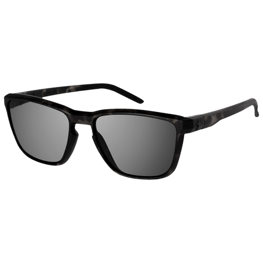 Front view of Tachi sunglasses showcasing the modern design and camo detailing.
