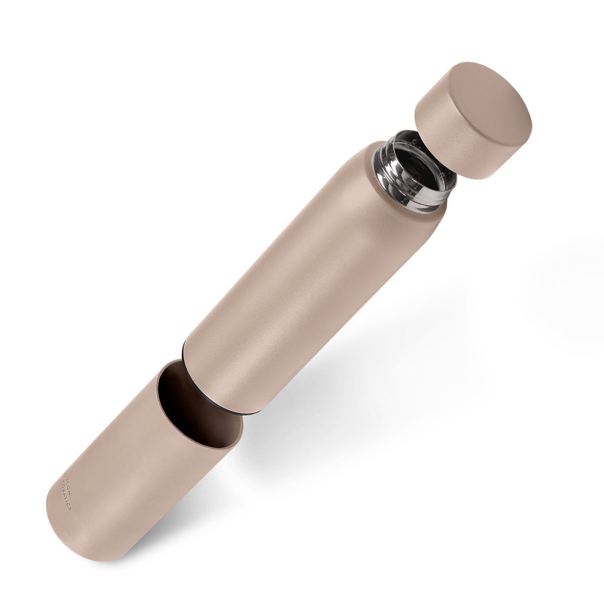0.5L Premium Bottle akvo water bottle in nude color and top and bottom open