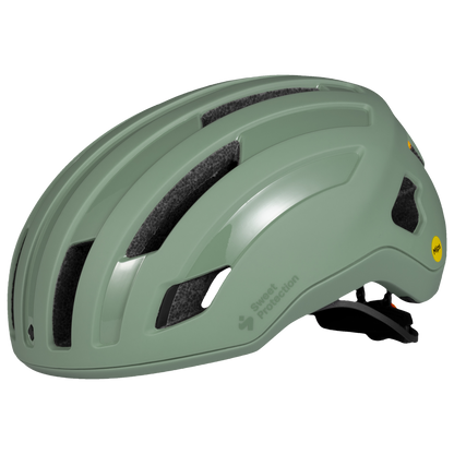 Willow green Outrider Mips helmet designed for road and gravel biking, offering superior protection and comfort.