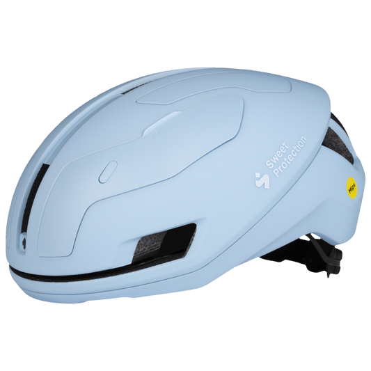 Frost blue Falconer Aero 2Vi® Mips helmet designed for aerodynamics and enhanced safety for competitive cyclists.
