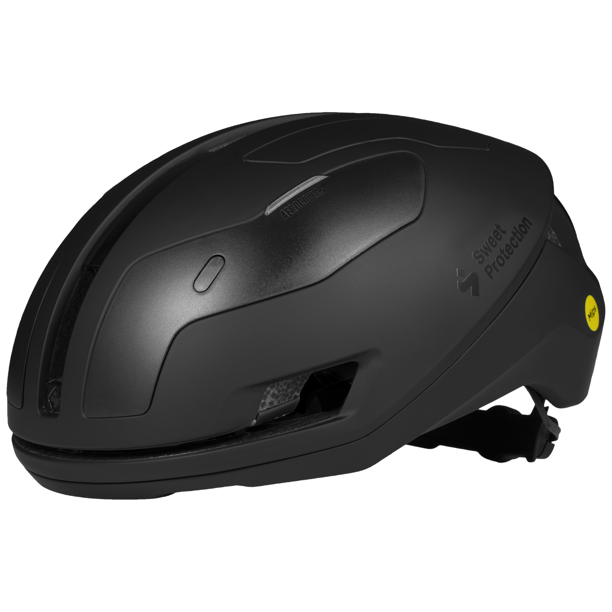 Matte black Falconer Aero 2Vi® Mips helmet designed for ultimate aerodynamic performance and enhanced safety for cyclists.
