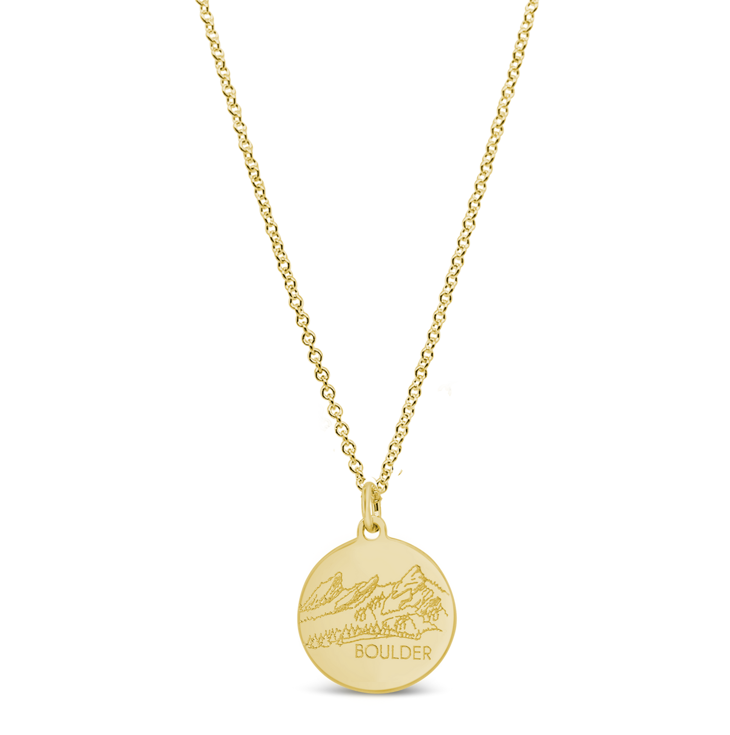 Boulder Flatirons Necklace - Gold