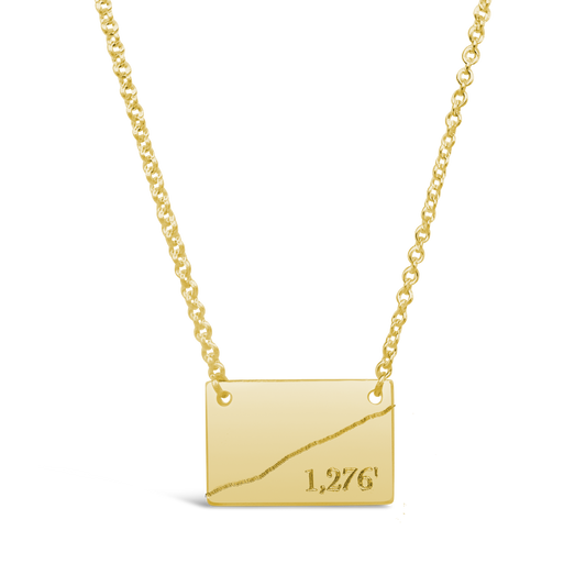 Flagstaff Elevation Necklace - Gold