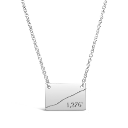 Flagstaff Elevation Necklace - Silver