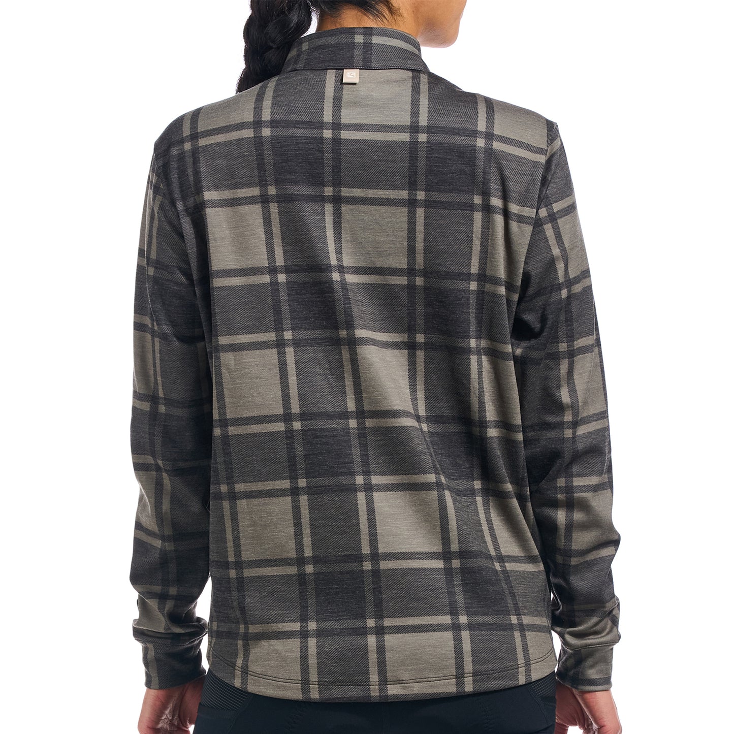 Beyond Gravel Button Down Wool Long Sleeve Shirt - Olive Plaid