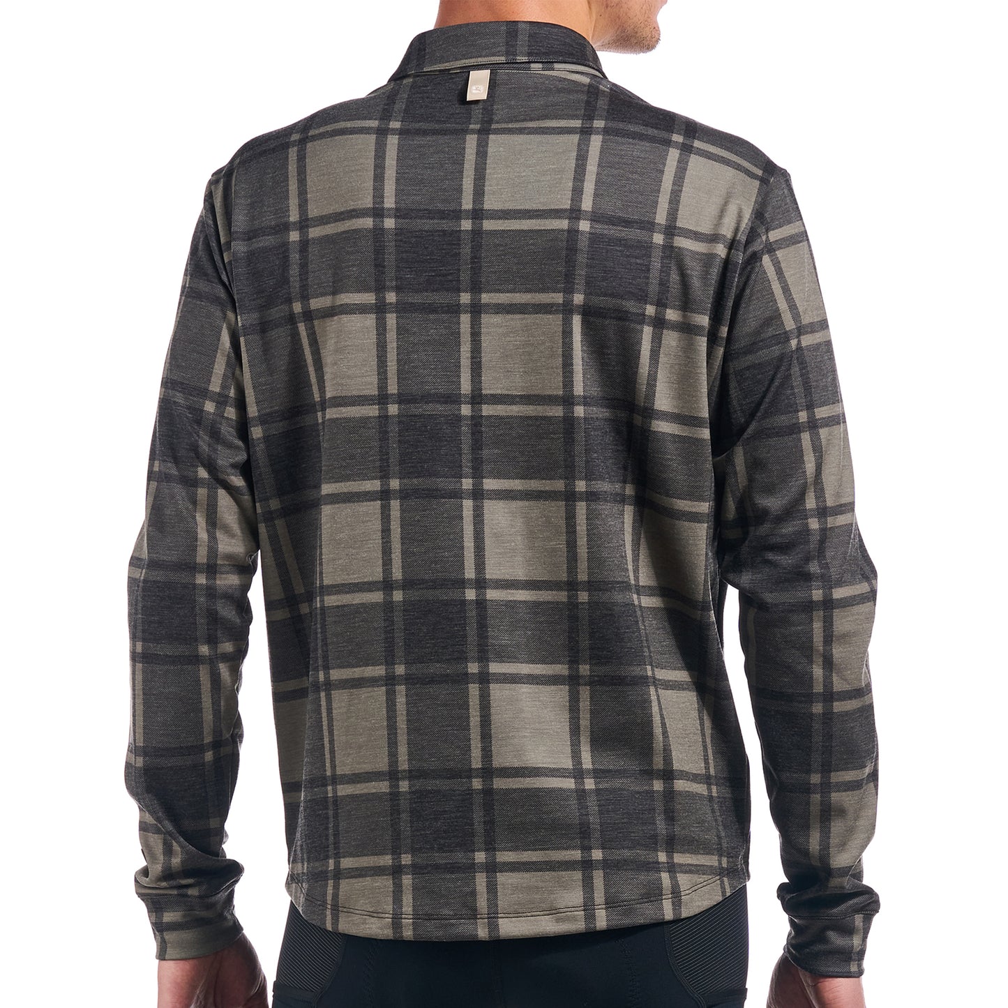 Beyond Gravel Button Down Wool Long Sleeve Shirt - Olive Plaid