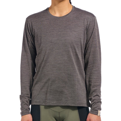 Beyond Gravel Long Sleeve Wool Tee - Black