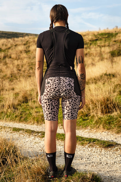 Beyond Gravel Cargo Bib Shorts - Leopard