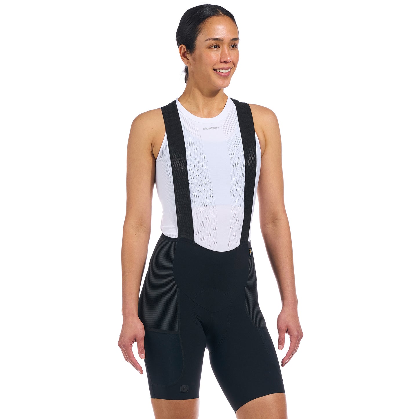 Cassiopeia Beyond Gravel bib shorts, featuring aloe vera infused Cirro S-W chamois for extra comfort.
